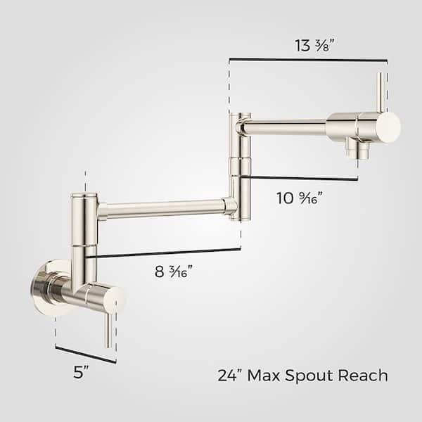 Lita Wall Mounted Potfiller in Stainless Steel