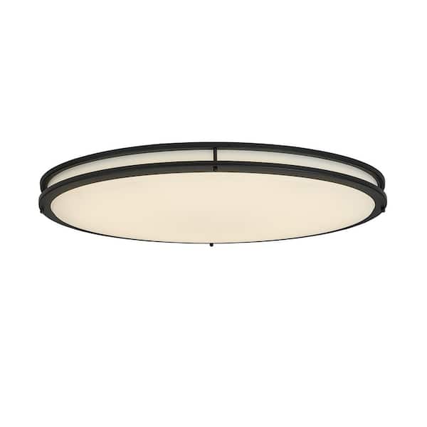 32.25 in. 1-Light Black LED Flush Mount