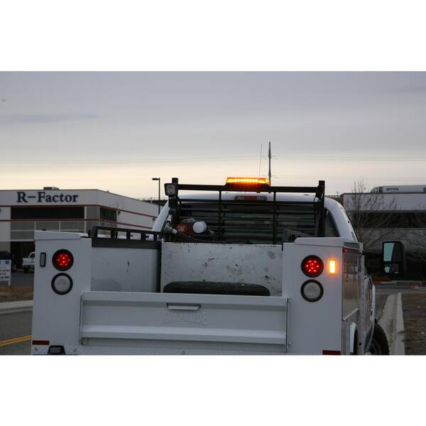 SAE Class 1 Clear Lens LED Minibar with Amber/Clear LEDs Permanent Mount