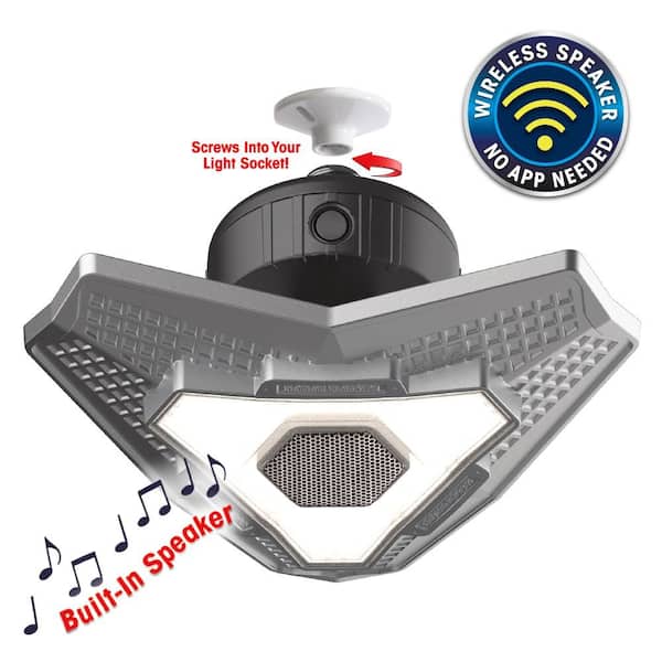 25-Watt LED Lamp Light Bulbs 6500K 3700-Lumens with Built-In Bluetooth Speaker