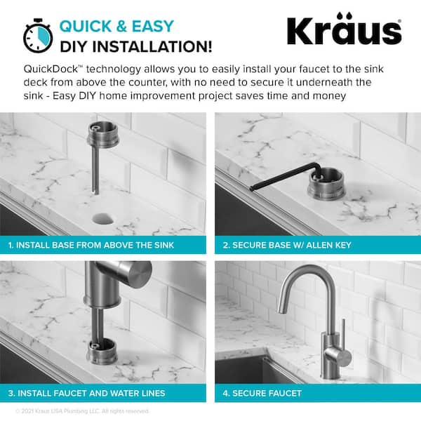 Oletto Single-Handle Kitchen Bar Faucet in Chrome