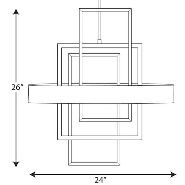 Adagio Collection 6-Light Black Pendant