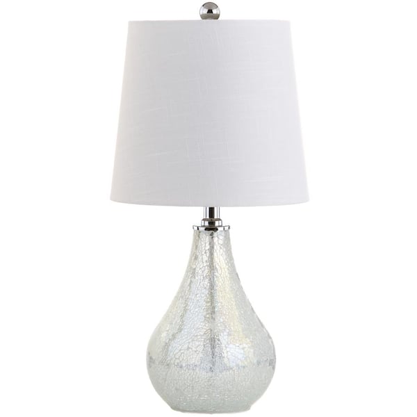 Mona 20.5 in. Mosaic White Mini Table Lamp