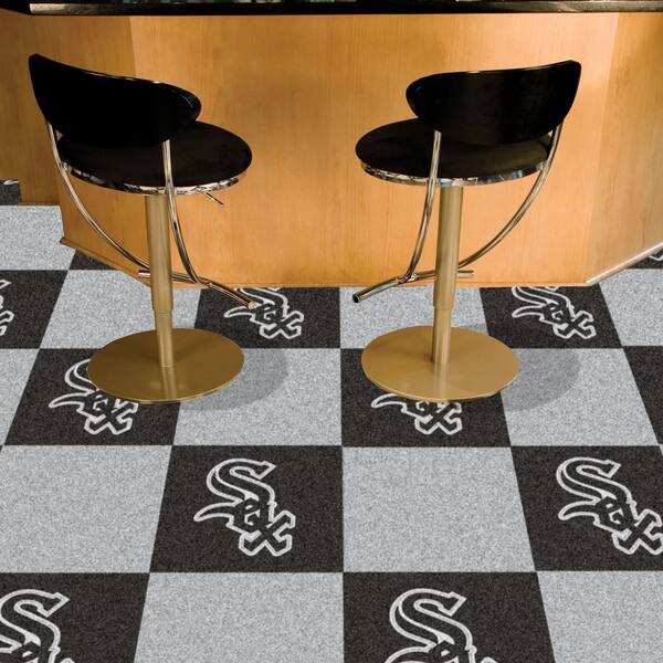 Chicago White Black Residential 18 in. x 18 in. Peel and Stick Carpet Tile (20 Tiles/Case) 45 sq. ft.