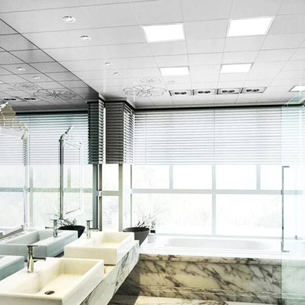 2 ft. x 2 ft. 5800 Lumens Integrated LED Panel Light Office Lighting 5000K White (2-Pack)