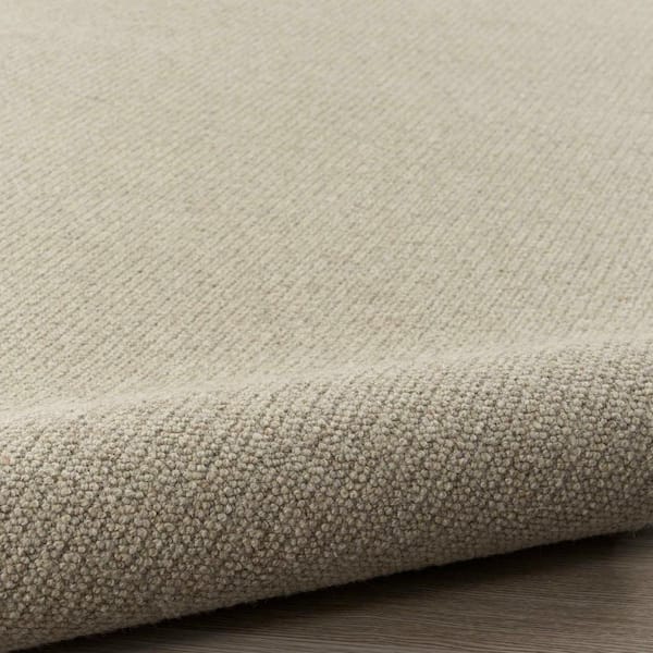Hampton Rib - Cobblestone - Beige 13.2 ft. 32 oz. Wool Loop Installed Carpet