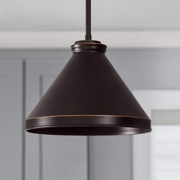 2-1/4 in. Large Oil-Rubbed Bronze Metal Cone Pendant Light Shade
