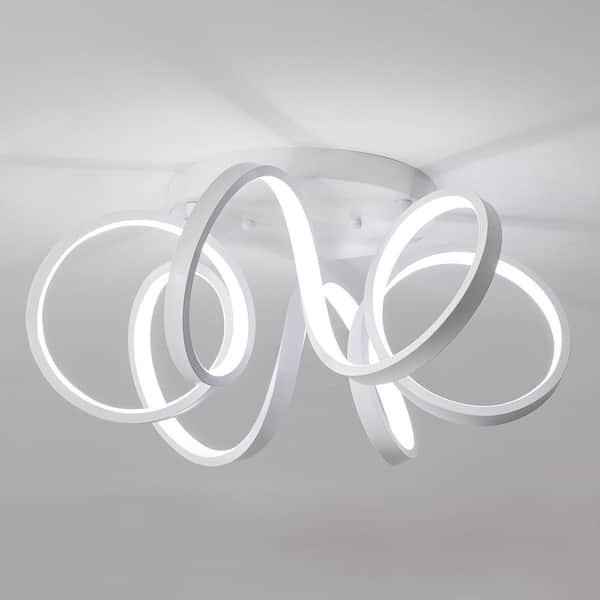 Modern 19.7 in. 1-Light Creative Design 40-Watt LED Flush Mount Ceiling Lighting