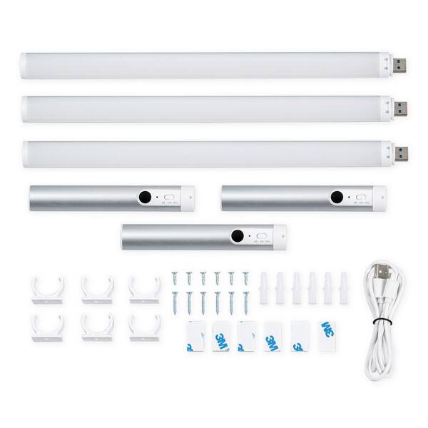 Rechargeable 17.8 in. LED Wireless Wave Activated Light Bar (3-Pack)