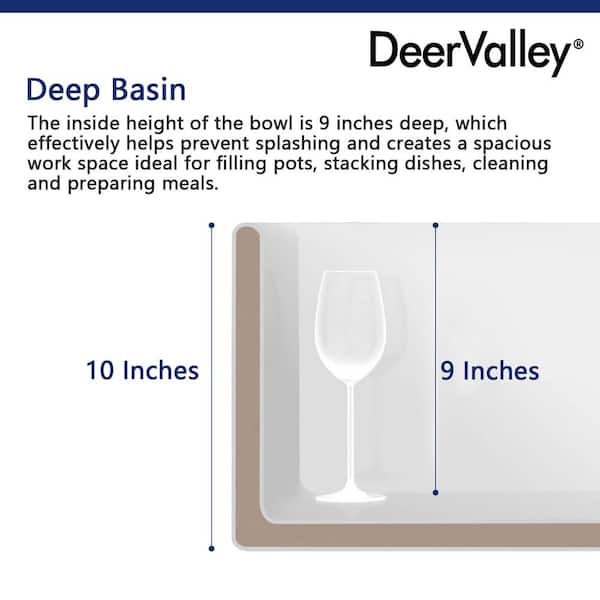 Solstice White Fireclay 33 in. L x 18 in. W Rectangular Single Bowl Farmhouse Apron Kitchen Sink with Grid and Strainer