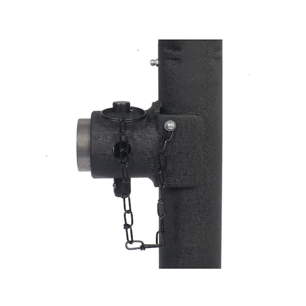 Blackout 2000 lbs. Signature Black Wrinkle Powder Coat Side Wind Pipe Mount Weld Jack 15 in. Travel
