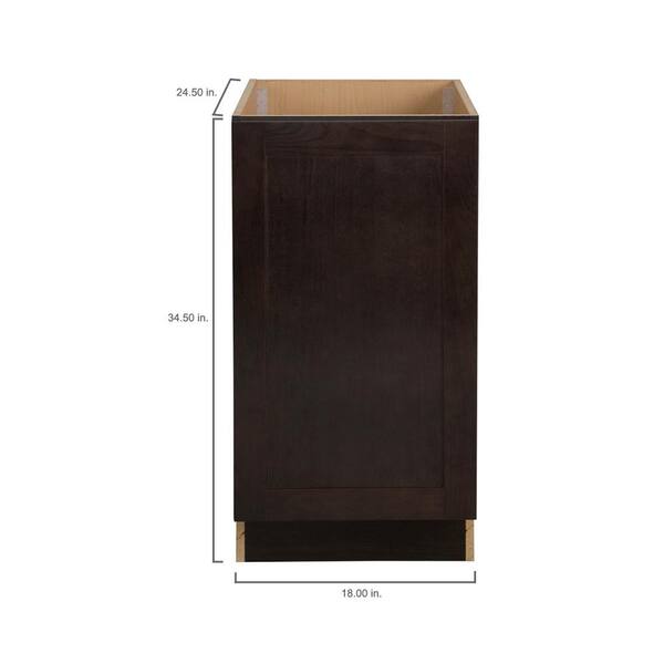 Edson Shaker Assembled 18x34.5x24.5 in. Base Cabinet with Pull Out Trash Can in Dusk