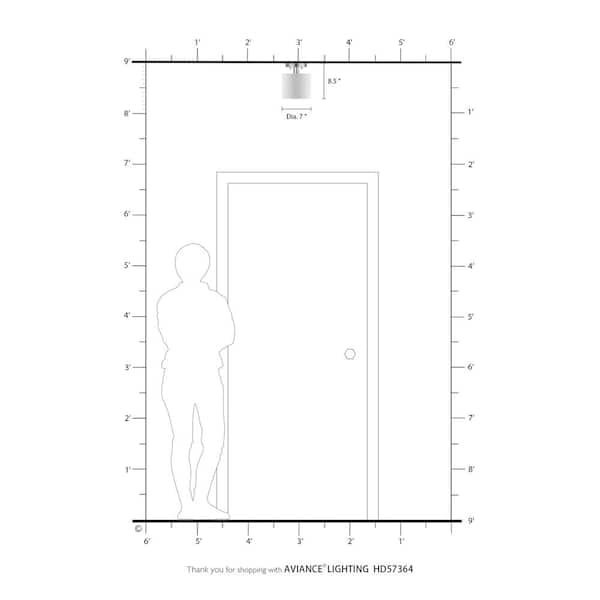 Mercury 1 Light Brushed Nickel Semi Flush Mount