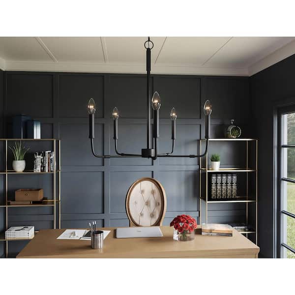 Abner 5-Light Matte Black Chandelier