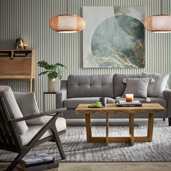 Luca 60-Watt 1-Light Black Pendant with Natural Cane Shade