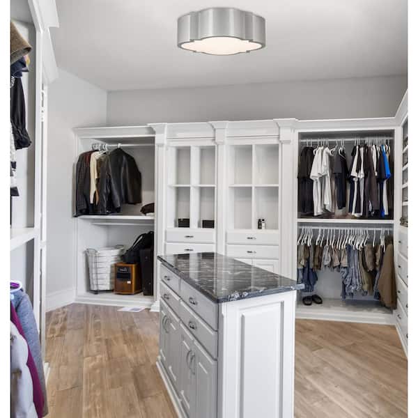 15 in. Brushed Nickel Integrated LED Flush Mount