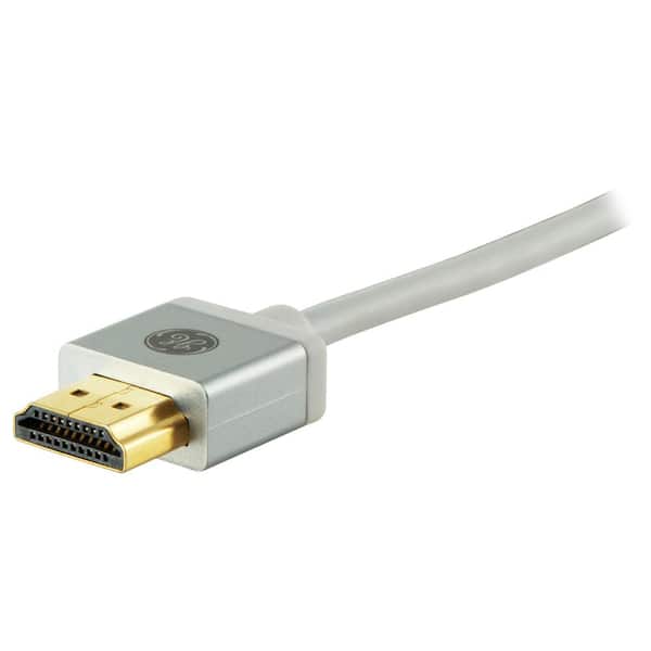 8 ft. 4K HDMI 2.0 Cable with Ethernet and Gold Plated Connectors in Grey