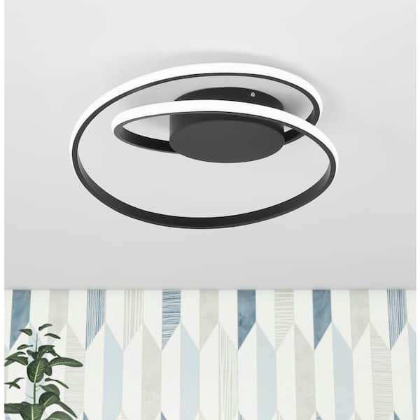 18.1 in. 1-Light Modern Linear LED Flush Mount Ceiling Lighting Fixtures