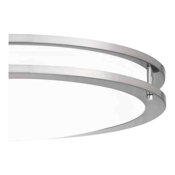 Euclid 24 in. Brushed Nickel LED Semi-Flush Mount