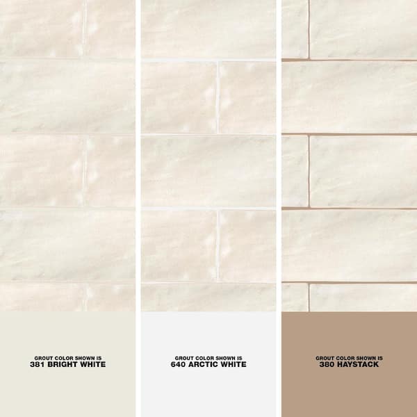 Amagansett Sand Dune Cream 2 in. x 8 in. Mixed Finish Ceramic Subway Wall Tile (5.38 sq. ft. / case)