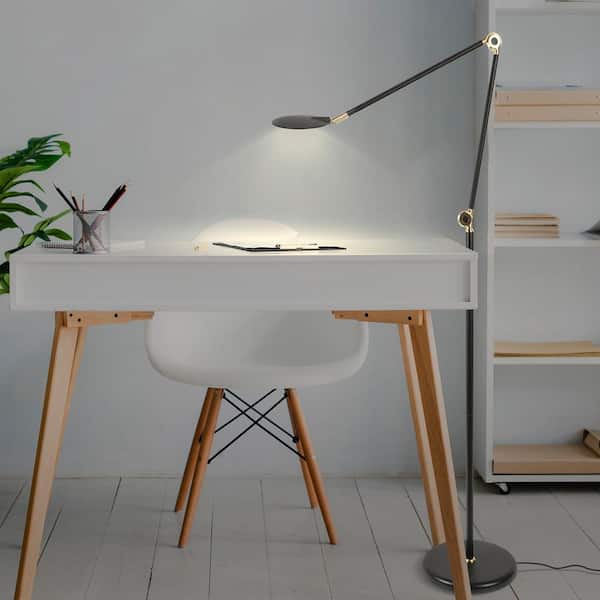 Sage 2- in-One 68 in. Black LED Reading Floor Lamp with 3 Brightness Settings