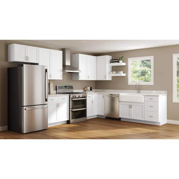 Courtland 48 in. W x 34.5 in. H Kitchen Cabinet End Panel in Polar White