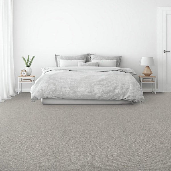 McDonald Street  - Gage - Gray 25 oz. SD Polyester Loop Installed Carpet