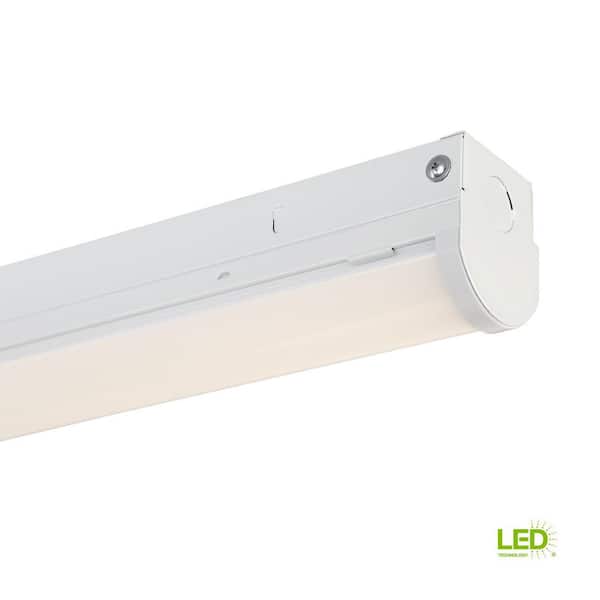 8 ft. 600-Watt Equivalent Integrated LED White Strip Light Fixture, 4000K