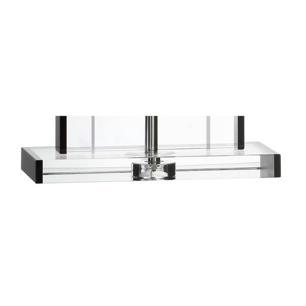 Parish 26 in. Clear/Black Crystal Table Lamp