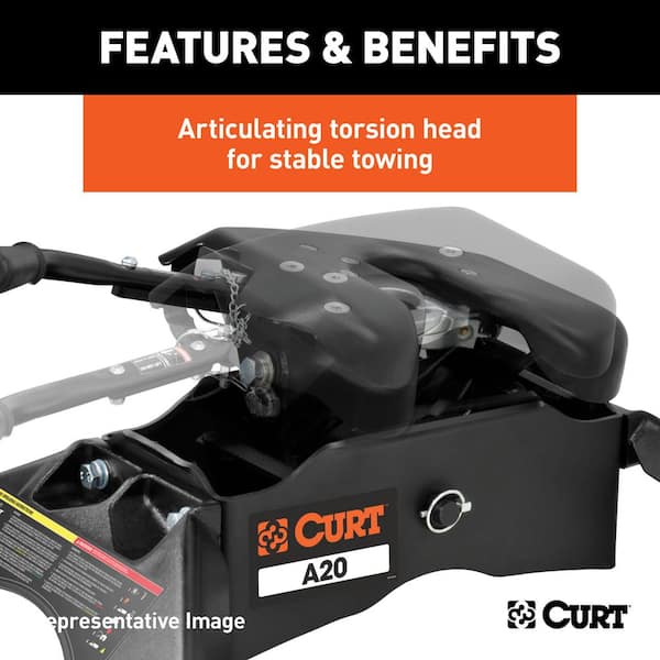 A20 5th Wheel Hitch, Select Silverado, Sierra 2500, 3500 HD, 8' Bed Puck System