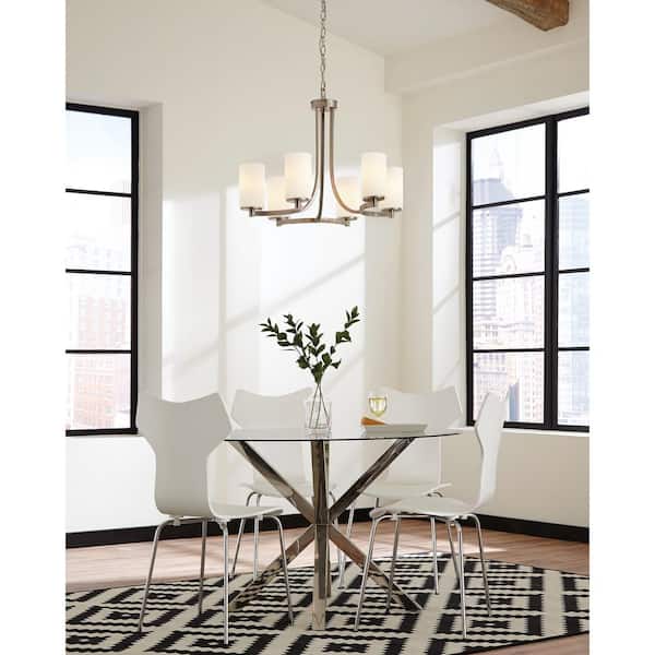 Hettinger 6-Light Brushed Nickel Modern Transitional Hanging Chandelier