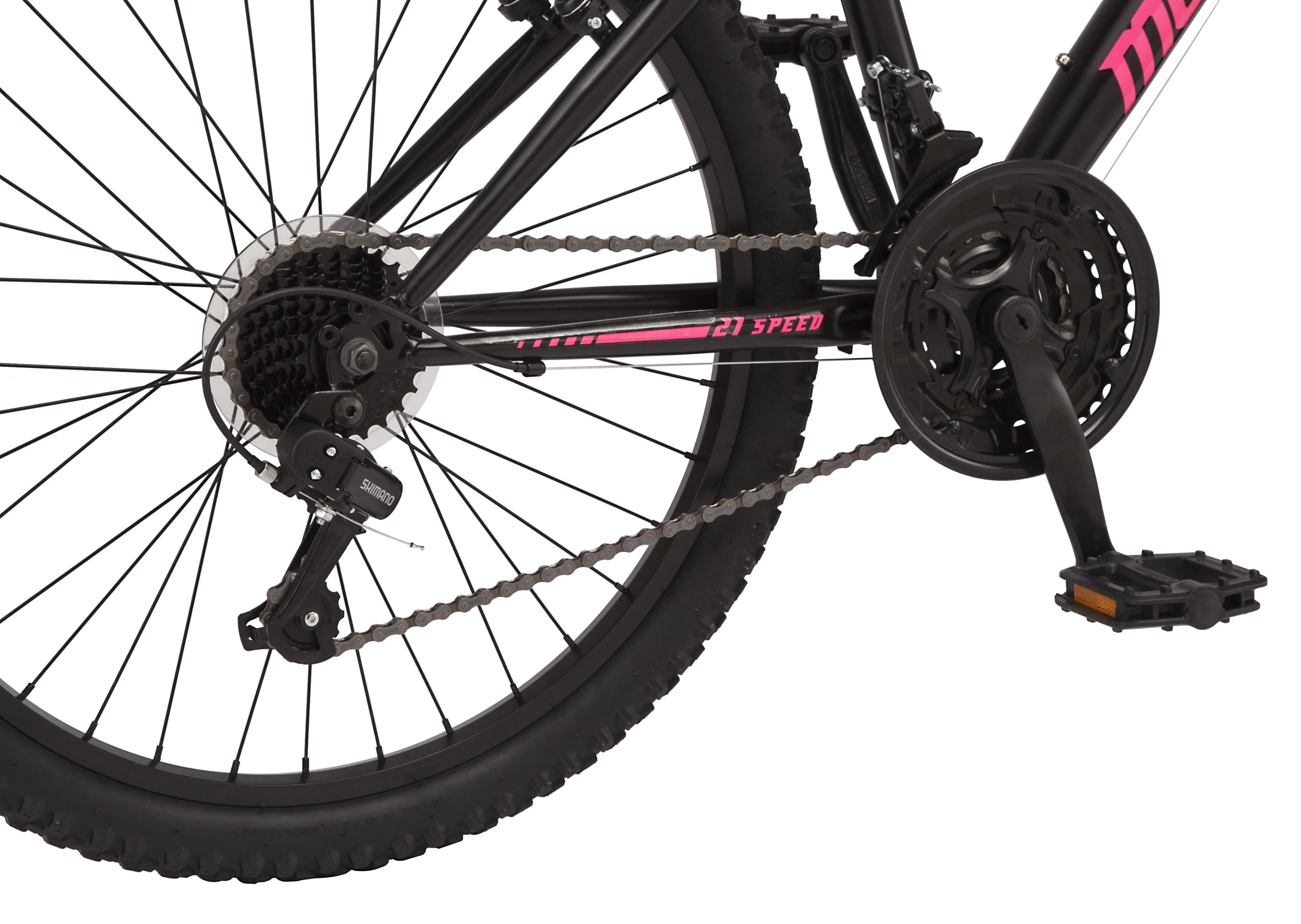 24-in. Excursion Unisex Mountain Bike, Black, 21 Speeds