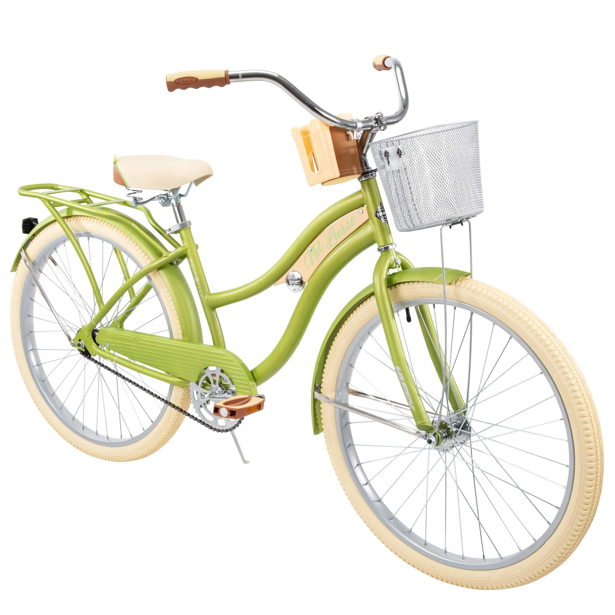 Nel Lusso Classic Cruiser Bike with Perfect Fit Frame, Women's, Green, 26