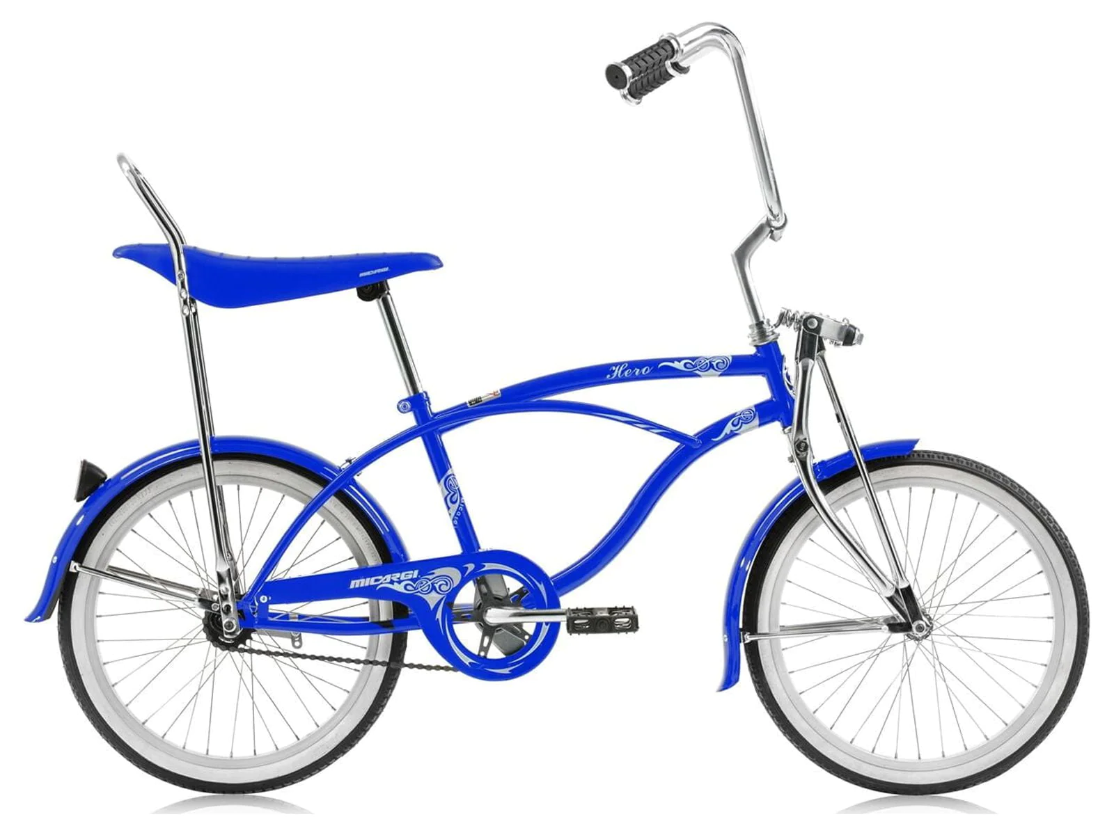 Wonder Wheels 20 In. Beach Cruiser Lowrider Coaster Brake Single Speed Bicycle, Bike With Banana Seat Stainless Steel Spokes One Piece Crank Alloy Rims 36 H - Red