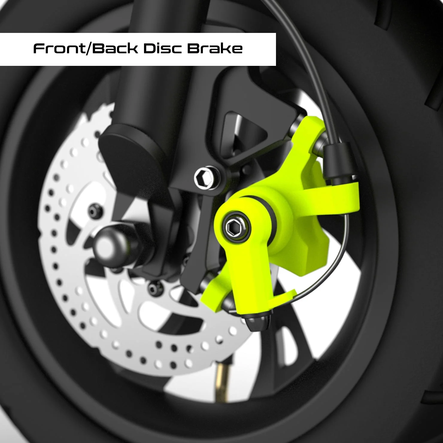 GlareWheel EB-NTEC1 Commuting Electric Bike and Scooter, Neon Green