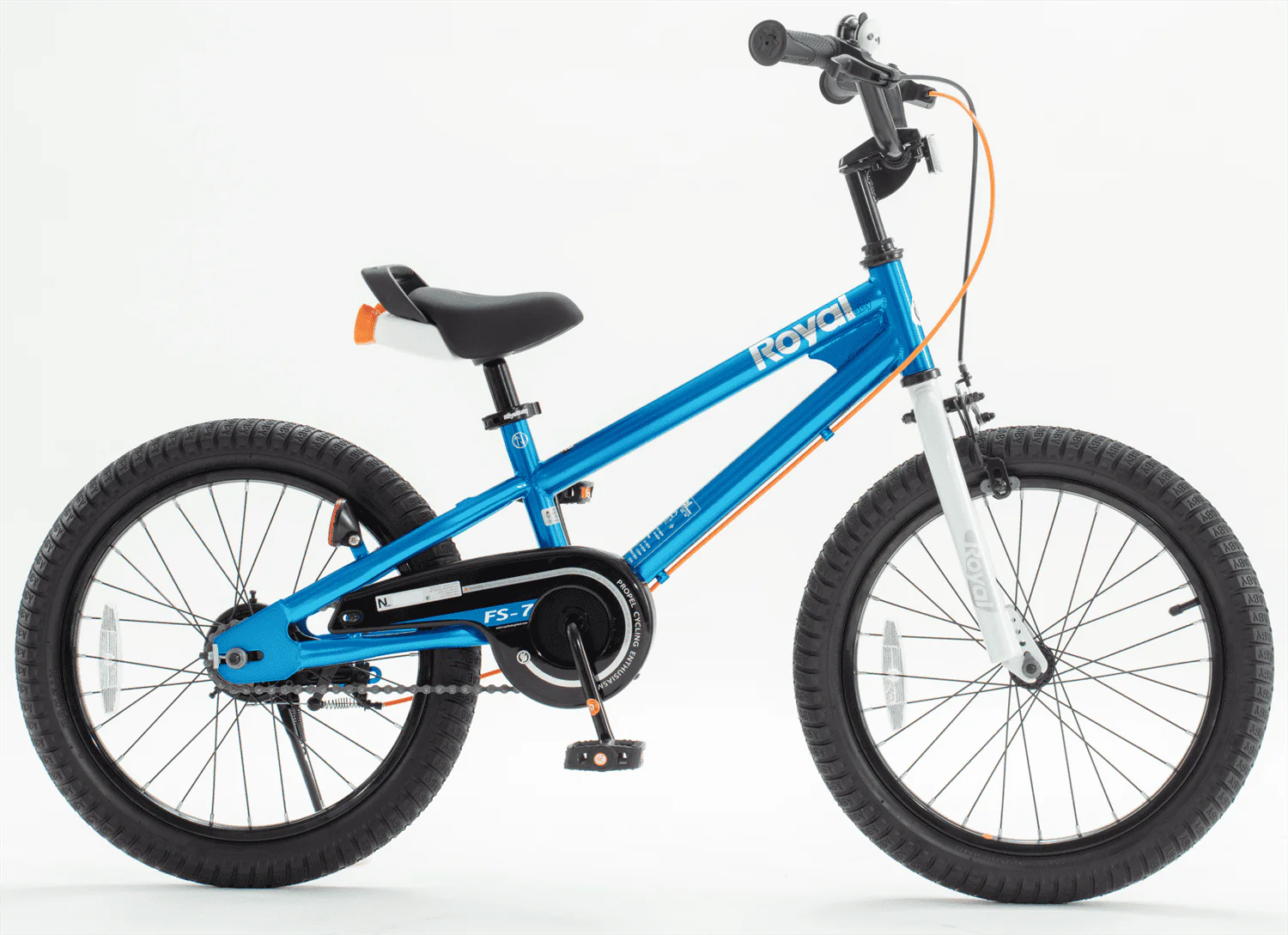 Royalbaby Freestyle 7 Kids Bike Toddlers 18 Inch Wheel Dual Handbrakes Bicycle Beginners Boys Girls Ages 3-5 Years, Kickstand and Water Bottle Included, Blue