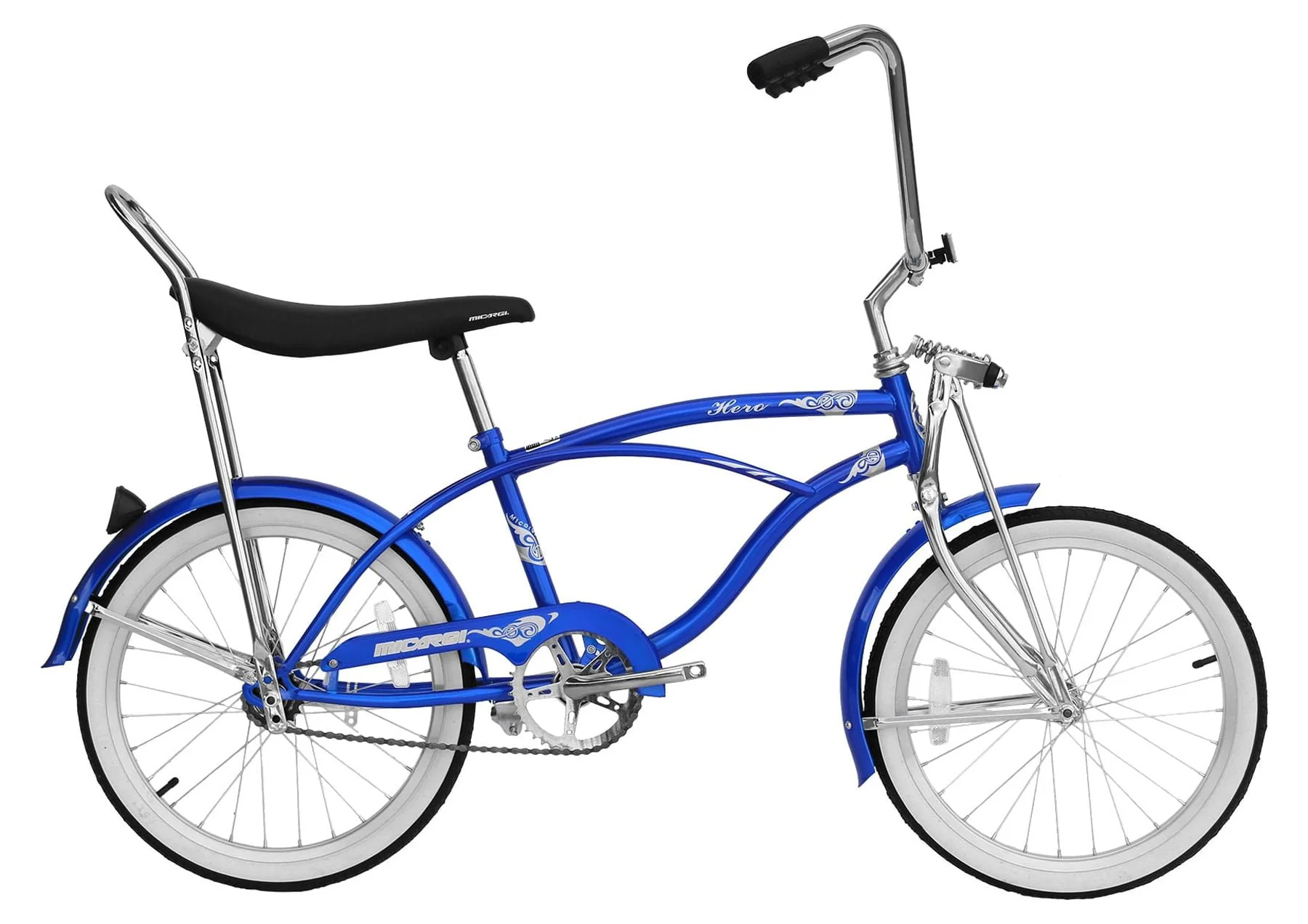 Wonder Wheels 20 In. Beach Cruiser Lowrider Coaster Brake Single Speed Bicycle, Bike With Banana Seat Stainless Steel Spokes One Piece Crank Alloy Rims 36 H - Red