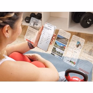 Sunny Health & Fitness Smart Recumbent Cross Trainer Elliptical Exercise Bike