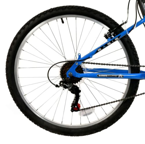 Basis Link Full Suspension Mountain Bike 26" Wheel MTB 18 Speed Shimano Grey/Blu