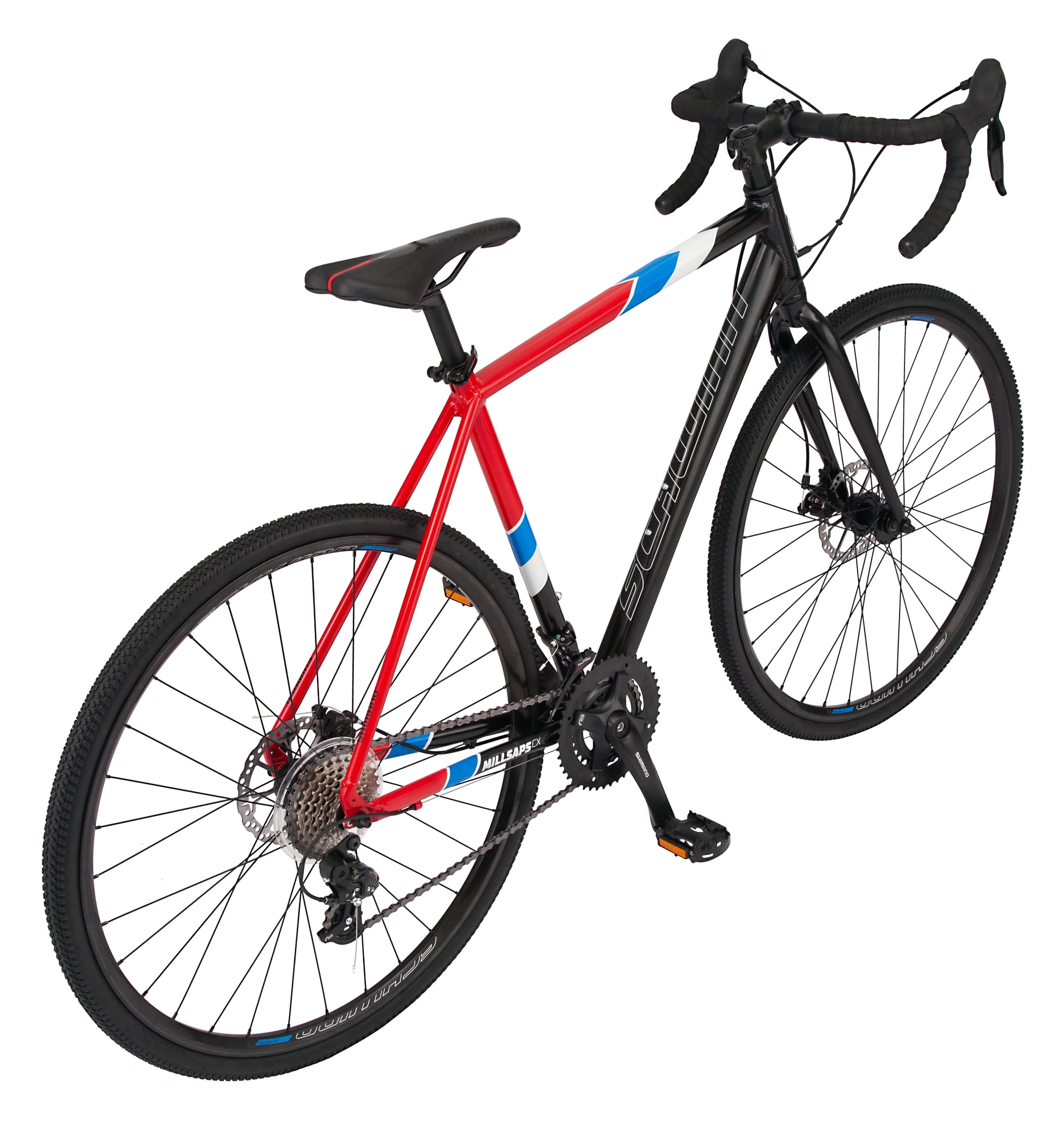 Millsaps Road Bike, 700c wheels, 14 speeds, black / red, cyclocross