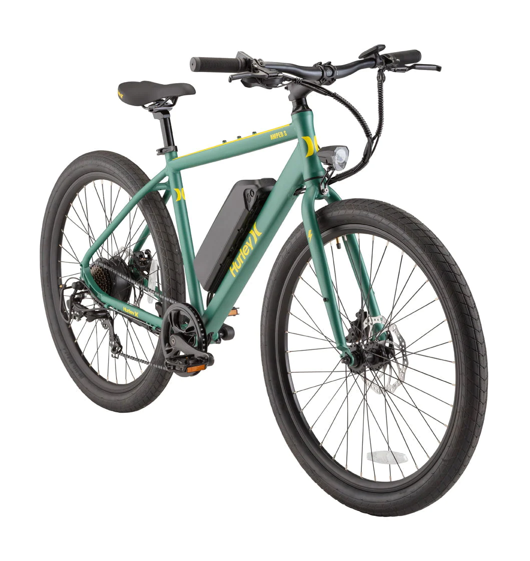 Hurley Amped S Ebike Urban 350 Watt, 36 Volt, 20 MPH | 19 Inch, Green