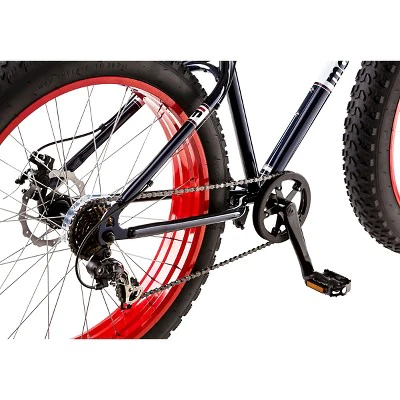 Mongoose Men's Dolomite 26" Fat Tire Mountain Bike - Navy/Red