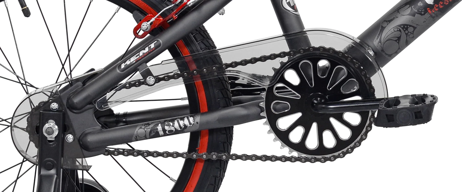 18 In. Abyss Boy's Freestyle BMX Bike, Charcoal Gray