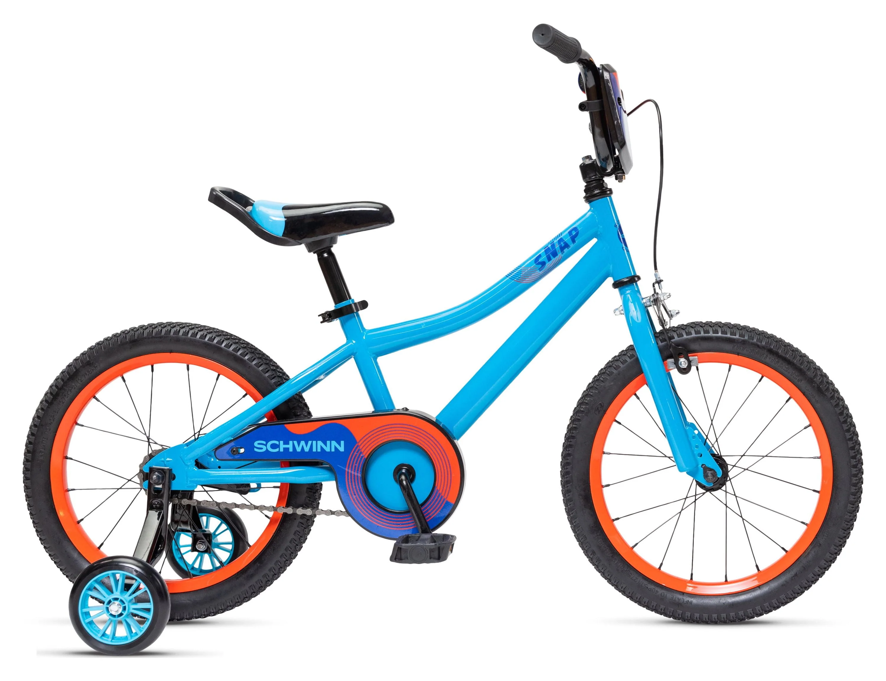Schwinn Snap 16 inch Boys Kids Bike with Training Wheels, Ages 3-7,  Blue