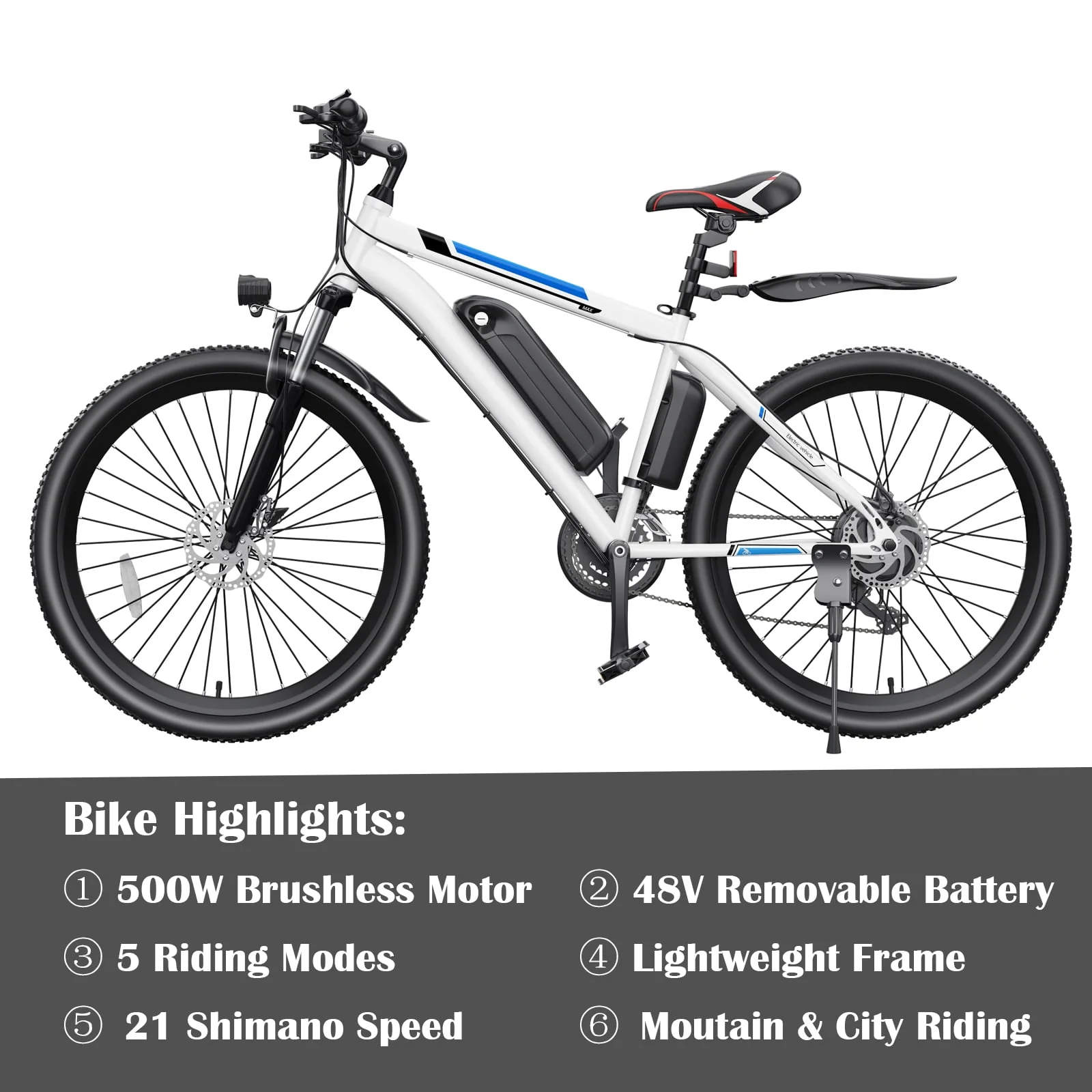 Gocio 500W Electric Bike 26