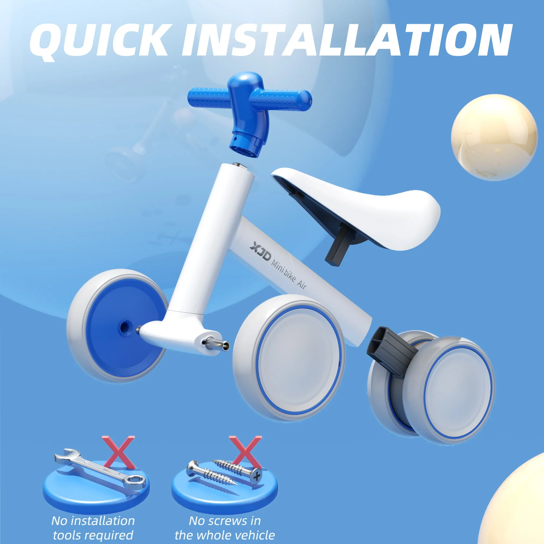 YUFU Baby Balance Bikes Bicycle Baby Toys for 1 Year Old Boy Girl 12 Month -24 Months Toddler Bike Infant No Pedal 4 Wheels First Bike or Birthday Gift Children Walker