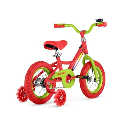 Jetson Light Rider 12" Kids' Light Up Bike - Red/Lime
