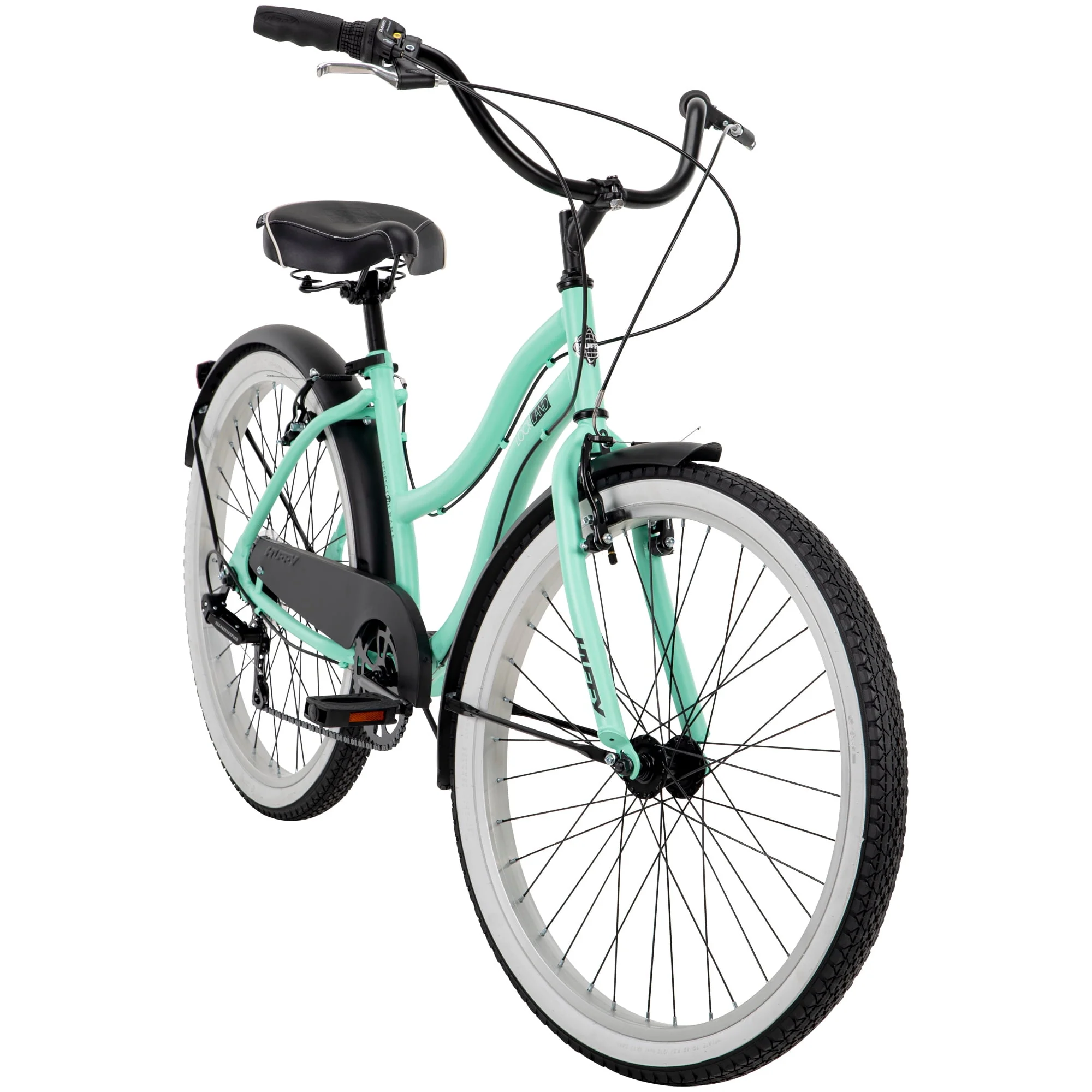 Huffy 26-In. Women's Lockland 7-Speed Cruiser Bike, Sea Foam, Green