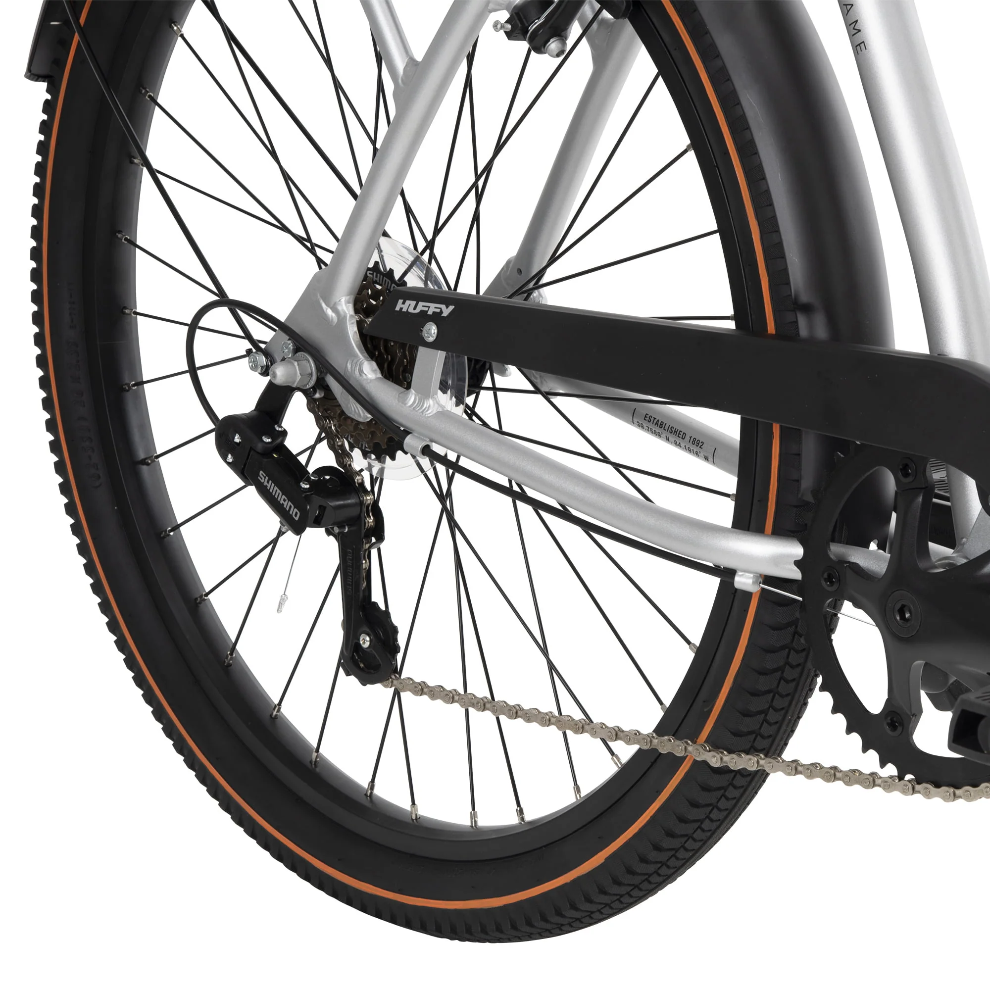 Huffy Airway 26-inch Aluminum 6-Speed Cruiser Bike for Men, Silver