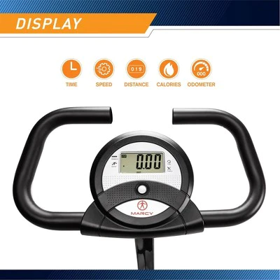 Marcy Foldable Exercise Bike with High Back Seat